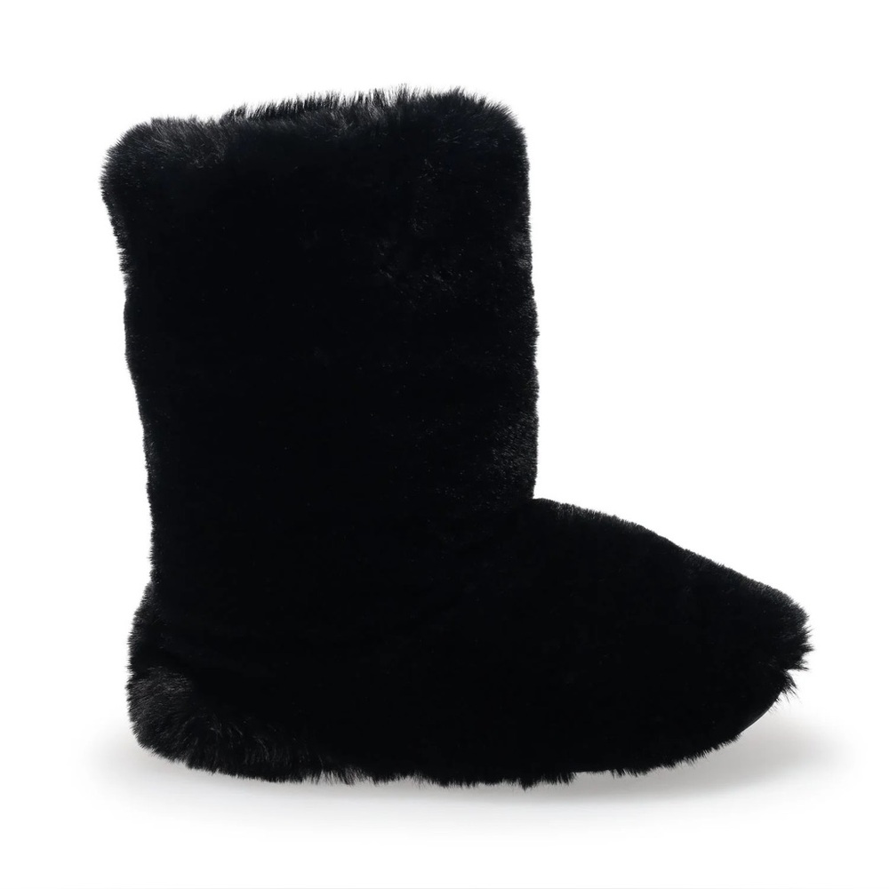 LC Lauren Conrad Black Faux Fur Boots / WITH TAGS!